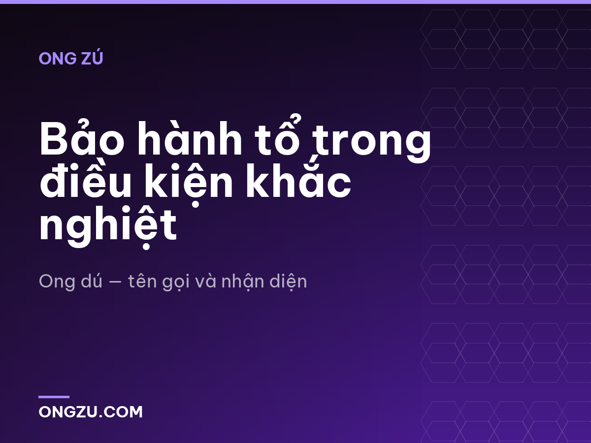 Bảo hành tổ trong điều kiện khắc nghiệt