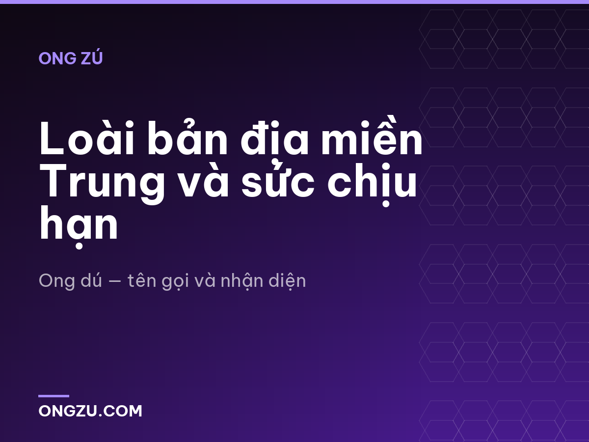 Loài bản địa miền Trung và sức chịu hạn
