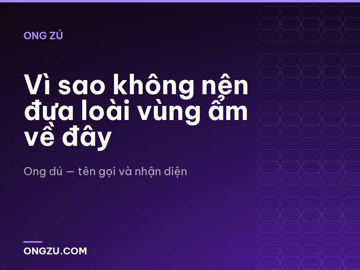 Vì sao không nên đưa loài vùng ẩm về đây