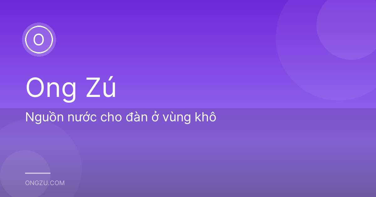 Nguồn nước cho đàn ở vùng khô